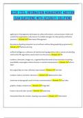 BCOR 2205&colon; INFORMATION MANAGEMENT MIDTERM  EXAM QUESTIONS WITH ACCURATE SOLUTIONS
