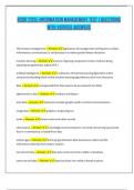 BCOR 2205 INFORMATION MANAGEMENT TEST 1 QUESTIONS WITH VERIFIED ANSWERS