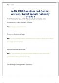 MAN 4720 Questions and Correct  Answers&sol; Latest Update &sol; Already  Graded