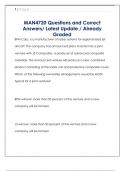 MAN4720 Questions and Correct  Answers&sol; Latest Update &sol; Already  Graded