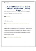 MAN4720 Questions and Correct  Answers&sol; Latest Update &sol; Already  Graded