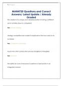 MAN4720 Questions and Correct Answers&sol; Latest Update &sol; Already Graded