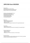 USPS SSA Exam 2025&sol;2026 QUESTIONS WITH DETAILED VERIFIED ANSWERS &lpar;100&percnt; CORRECT ANSWERS&rpar; &sol;ALREADY GRADED A&plus;