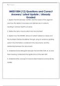 IMED1004 Questions and Correct Answers&sol; Latest Update &sol; Already Graded
