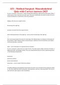 ATI - Medical-Surgical&colon; Musculoskeletal  Quiz with Correct Answers 2025