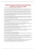 Medical-Surgical&colon; Final Practice Questions  with Correct Answers 2025