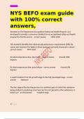 NYS BEFO exam guide with 100&percnt; correct answers&comma;