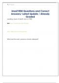 imed1004 Questions and Correct  Answers&sol; Latest Update &sol; Already  Graded