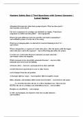 Hunters Safety Quiz 2 Test Questions with Correct Answers &vert;  Latest Update 
