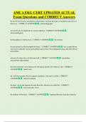 AMCA EKG CERT UPDATED ACTUAL   Exam Questions and CORRECT Answers 