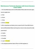 Mold Assessor Technician Bundled Exams with Complete Solutions&vert; Latest Update
