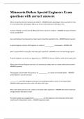 Minnesota Boilers Special Engineers Exam questions with correct answers