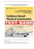 Test Bank For Evidence-Based Physical Examination Best Practices for Health & Well-Being Assessment 1st Edition By Kate Sustersic Gawlik&comma; Bernadette Mazurek Melnyk&comma; Alice M&period; Teall 9780826164537 Chapter 1-29 Complete Guide &period;