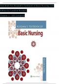 Test Bank For Rosdahl's Textbook of Basic Nursing 12th Edition by Caroline Rosdahl Chapter 1 - 103 CompleteTest Bank For Rosdahl's Textbook of Basic Nursing 12th Edition by Caroline Rosdahl Chapter 1 - 103 Complete