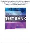 Test Bank For Lewis's Medical- Surgical Nursing&comma; 12th Edition by Mariann M&period; Harding&comma; Jeffrey Kwong&comma; Debra Hagler Chapter 1-69 Complete Latest 2025