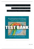 TEST BANK For Psychopharmacology Drugs the Brain and Behavior 3rd Edition By Meyer Nursing&comma; Verified Chapters 1 - 20
