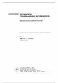 Test Bank for College Algebra &comma; second Edition  by Benard Kolman & Arnold Shapiro  