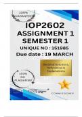 IOP2602 Assignment 1 &lpar;COMPLETE ANSWERS&rpar; Semester 1 2025 &lpar;151985 &rpar; - DUE 19 March 2025