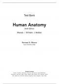 human Anatomy 6th edition by Marieb Wihelm & Reene Moore  &vert; 25 Chapters Complete &vert; test bank 