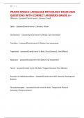 PRAXIS SPEECH LANGUAGE PATHOLOGY EXAM 2025 QUESTIONS WITH CORRECT ANSWERS GRADE A&plus;