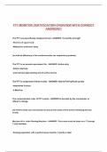 PFT MONITOR CERTIFICATION OVERVIEW WITH CORRECT ANSWERS&excl;&excl;