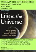 Summary Life in the Universe&comma; 5th Edition Jeffrey Bennett 2022 - 9780691241784  - CHAP&comma; 1-12 &plus; complete test bank and answers &plus; key concepts explained &plus; learning objectives
