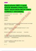 Electrolysis IBEC&plus;Laser STATE BOARD PRACTICE TEST 2025&sol;2026 WITH 100&percnt; CORRECT ANSWERS&period;