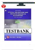Test Bank - for Ethical Obligations and Decision-Making in Accounting Text and Cases 6th Edition By Steven Mintz&comma; William Miller&comma; All Chapters &vert; Complete Guide A&plus;