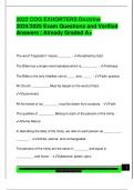 2023 COG EXHORTERS Doctrine  2024&sol;2025 Exam Questions and Verified  Answers &vert; Already Graded A&plus;