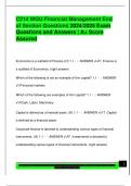 C214 WGU Financial Management End  of Section Questions 2024&sol;2025 Exam  Questions and Answers &vert; A&plus; Score  Assured 