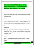 Church of God CAMS Study Guide  2024&sol;2025 Exam Questions Marking  Scheme New Update &vert; A&plus; Rated