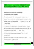 COG History and Polity 2024&sol;2025 Exam  Questions and Answers &vert; 100&percnt; Solved