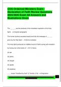 COG Ordained Ministers Exam -  Declaration of Faith Review Questions  2024&sol;2025 Exam All Answers and  Illustrations Given 