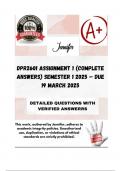 DPR2601 Assignment 1 &lpar;COMPLET E ANSWERS&rpar; Semester 1 2025 &ndash; DUE19 March 2025&semi; 100&percnt; correct solutions and explanations