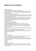 CWB Level 2 Closed Book QUESTIONS WITH DETAILED VERIFIED ANSWERS &lpar;100&percnt; CORRECT ANSWERS&rpar; &sol;ALREADY GRADED A&plus;