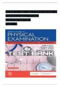 TEST BANK For Seidel's Guide to Physical Examination An Interprofessional Approach 10th Edition by Jane W&period; Ball&comma; Joyce E&period; Dains All Chapters 1 to 26 complete Verified editon ISBN&colon; 9780323761857