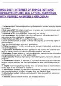 BUNDLE FOR>>>> WGU D337 OBJECTIVE ASSESSMENT &lpar;NEW 2024&sol; 2025&rpar; INTERNET OF THINGS &lpar;IOT&rpar; AND INFRASTRUCTURE QUIZ BANK&vert; QUESTIONS AND VERIFIED ANSWERS&vert; 100&percnt; CORRECT&vert; A GRADE