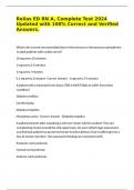 Relias ED RN A&comma; Complete Test 2024 Updated with 100- Correct and Verified Answers&period;