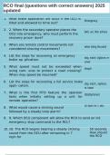 RCO final &lpar;questions with correct answers&rpar; 2025 updated