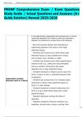 PMHNP Comprehensive Exam &sol; Exam Questions  Study Guide &sol; Actual Questions and Answers &lpar;A&plus;  Guide Solution&rpar; Newest 2025&sol;2026