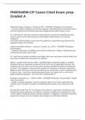 PHR SHRM-CP Cases Cited Exam prep-Graded A