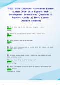WGU D276 Objective Assessment Review &lpar;Latest 2025&sol; 2026 Update&rpar; Web Development Foundations&vert; Questions & Answers&vert; Grade A&vert; 100&percnt; Correct &lpar;Verified Solution&rpar;
