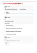 Soci 101 biology quiz week 6 With Complete Solution&period;