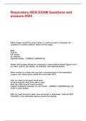 Respiratory HESI EXAM Questions and answers 2025&period;