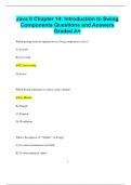 Java II Chapter 14&colon; Introduction to Swing Components Questions and Answers  Graded A&plus;