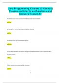 Java Programming Chapter 13 Abstract Classes and Interfaces Questions and  Answers Graded A&plus;