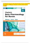 Test Bank For Clayton&rsquo;s Basic Pharmacology for Nurses 19th Edition By Michelle J&period; Willihnganz&comma; Samuel L&period; Gurevitz&comma; Bruce Clayton &vert; Complete Guide A&plus;&period;