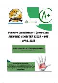 COM3704 Assignment 1 &lpar;COMPLETE ANSWERS&rpar; Semester 1 2025 - DUE April 2025&semi; 100&percnt; correct solutions and explanations&period;