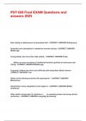 PSY 658 Final EXAM Questions and answers 2025&period;