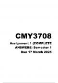CMY3708 Assignment 1 Semester 1&comma; Due 17 March 2025&period;